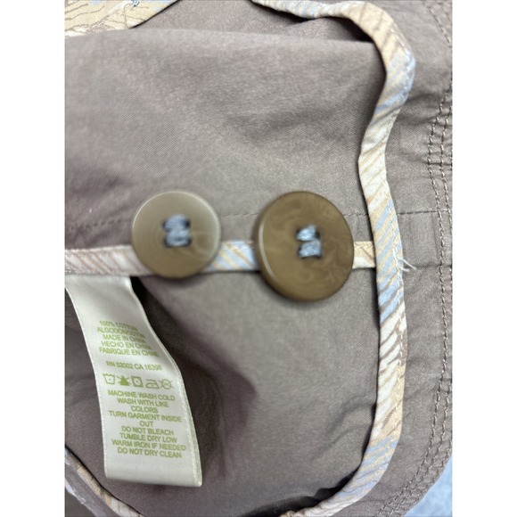 Sigrid Olsen Coat Jacket Safari Sz 4 Brown Cotton 3/4 Sleeve Vtg Y2K Academia - Picture 7 of 16